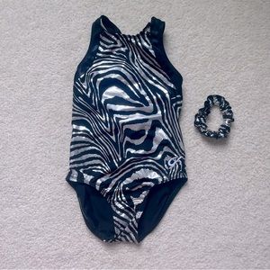 GK Silver Safari Racerback Leotard, CM